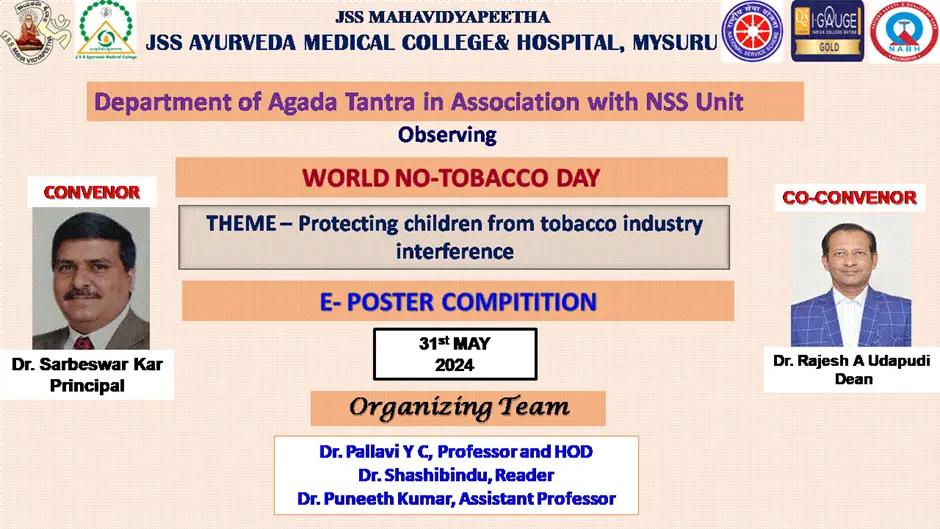JSS Ayurveda College, Mysuru, News & Events 2024